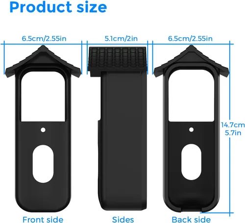 Vista 8 de Funda de silicona para timbre de video Blink modelo más nuevo, resistente a la intemperie, impermeable, protección UV, protector de piel para cámara