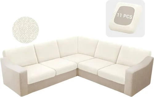 Vista 40 de HDCAXKJ - Fundas impermeables para cojín de sofá modular, fundas elásticas para cojín de sofá de esquina, fundas protectoras de muebles de jacquard