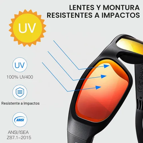 Vista 4 de OHO Sport - Gafas inteligentes de oreja abierta, gafas de sol Bluetooth