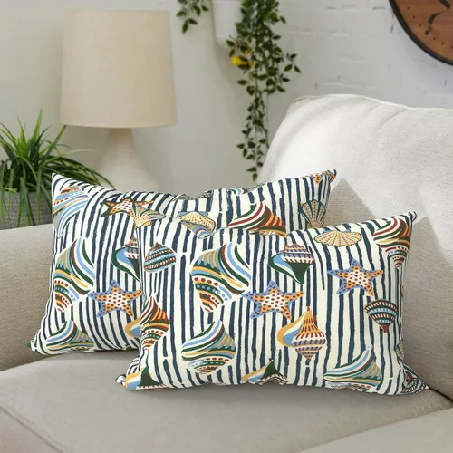 Vista 35 de DYTXIII Paquete de 2 almohadas lumbares impermeables para exteriores con rellenos, 12 x 20 pulgadas, almohada decorativa rectangular para patio