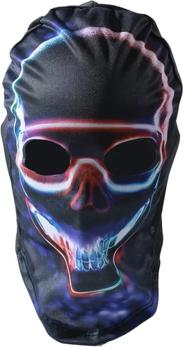 Vista 6 de Wbesty Disfraz de esqueleto para niños de Halloween bata de esqueleto guantes espeluznantes cara de calavera