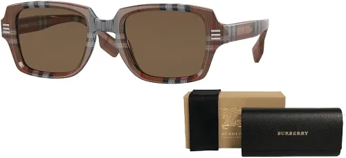Vista 3 de BURBERRY Eldon BE4349 Rectangle Sunglasses for Men BUNDLE With Designer iWear Complimentary Eyewear Kit