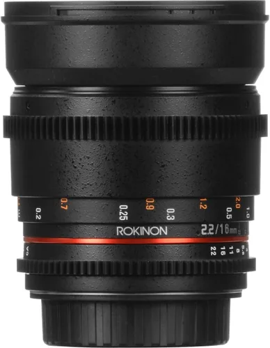 Vista 9 de Rokinon DS16M-NEX 0.630 in T2.2 Cine lente gran angular para cámaras Sony Alpha E-Mount lente intercambiable, color negro