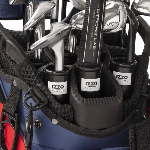 Vista 4 de Izzo Golf Tubo de plástico negro para palos de golf