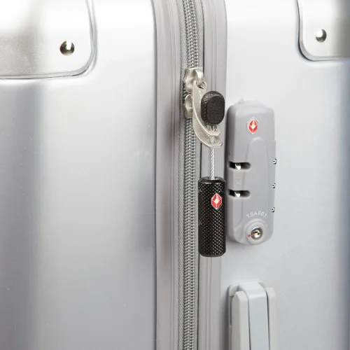 Vista 7 de Cerraduras de equipaje aprobadas por la TSA con llaves para viajes Candado de llave flexible ultra seguro y material de aleación de zinc de metal