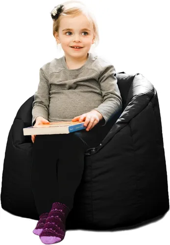 Vista 13 de Big Joe Milano - Silla de Puf con Cuero Montana Negro Vibe