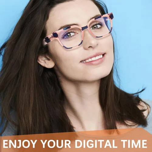 Vista 6 de 6 Pack Reading Glasses for Women Blue Light Blocking Reading Glasses Computer Readers with Spring Hinge Eyeglasses