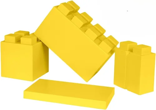 Vista 22 de EverBlock Paquete modular de plástico de tamaño natural de 3 x 3 pulgadas Bloques de construcción gigantes Fácil de conectar y reutilizar Uso