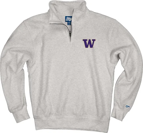 Vista 174 de Blue 84 Sudadera con cremallera de un cuarto para hombre de la NCAA