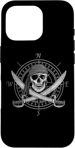 Vista 20 de Pirate Skull and Cutlasses Compass Distressed Case for iPhone 17