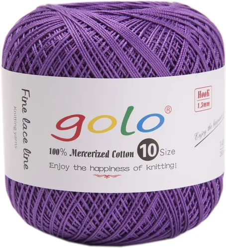 Vista 78 de Golo - 3 bolas de hilo de ganchillo tamaño 10, hilo de crochet para tejer a mano 102