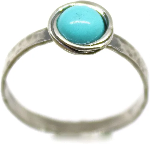 Vista 67 de Anillo de plata de ley con piedras preciosas para mujer, anillo apilable de piedra martillada, anillo de piedra natal