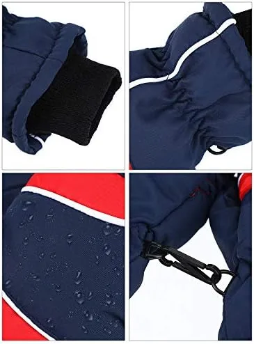 Vista 5 de SATINIOR 6 pares de guantes de nieve de invierno para niños, impermeables, cálidos, guantes de esquí unisex para clima frío