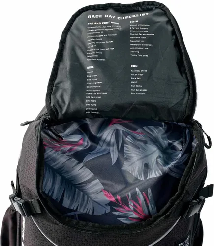 Vista 8 de Zoot Ultra Tri Bag, mochila de transición de triatlón con almacenamiento húmedo para hombres y mujeres atletas, día de carrera, viajes y tren, negro
