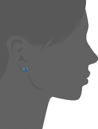 Vista 2 de Tienda Collection 14k Gold Cushion-Cut Checkerboard Birthstone Stud Earrings (8mm)