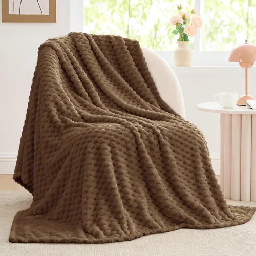 Vista 84 de BEDELITE Manta de forro polar para sofá y cama, manta decorativa de jacquard 3D de almendra, súper suave y acogedora, manta mullida cálida adecuada