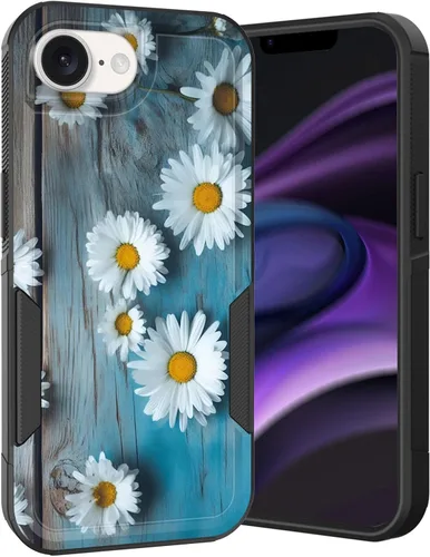 Vista 182 de Funda para iPhone Air, doble capa híbrida resistente resistente a prueba de golpes de policarbonato duro + funda protectora de silicona suave