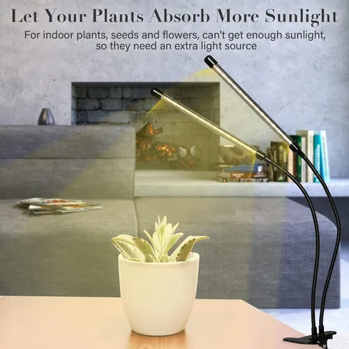 Vista 7 de iPower Tiras de Luz LED de Cultivo de Espectro Completo para Plantas de Interior con Temporizador de Encendido y Apagado Automático de 4/8/12H, 5