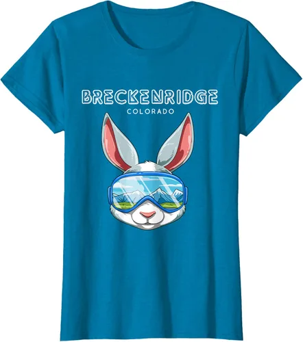 Vista 78 de Breckenridge Colorado USA - Camiseta de esquí y snowboard de conejo, Negro, S