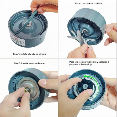 Vista 6 de PODCAY Piezas de repuesto para licuadora Nutribullet, tazas de 32 onzas y 24 onzas con cuchilla extractora de repuesto, compatible con licuadoras