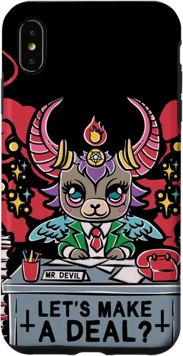 Vista 11 de Funda para iPhone 16 Kawaii Pastel Goth Make A Deal Baphomet Aesthetic Nu Cute Case
