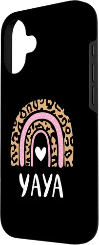 Vista 2 de Yaya Leopard Print Rainbow Cute Mothers Day Funny Yaya Case for iPhone 16