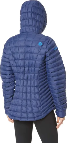 Vista 4 de MARMOT Sudadera con capucha sin plumas para mujer Azul ártico