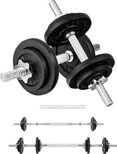 Vista 12 de Yes4All Old School Adjustable Dumbbell Set with Weight Plates, Star Lock Collars/Connector, 40lbs to 200lbs Adjustable Weight Plates Set