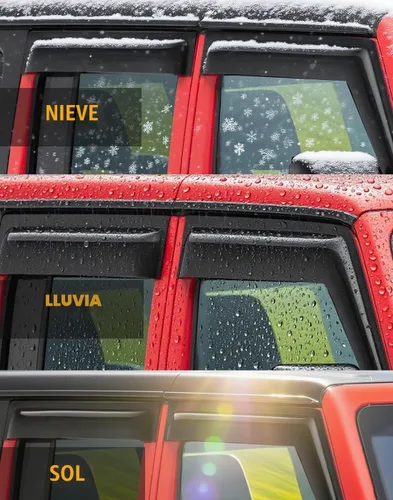 Vista 7 de Deflectores de ventana adhesivos para ventanas laterales y ventilación con viseras para 2015-2018 Chevy Silverado y GMC Sierra 1500 2500HD 3500HD