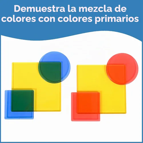 Vista 6 de edxeducation Bloques de atributos transparentes, juego de 60 minitarras, formas coloridas de plástico, accesorio de caja de luz, juego sensorial