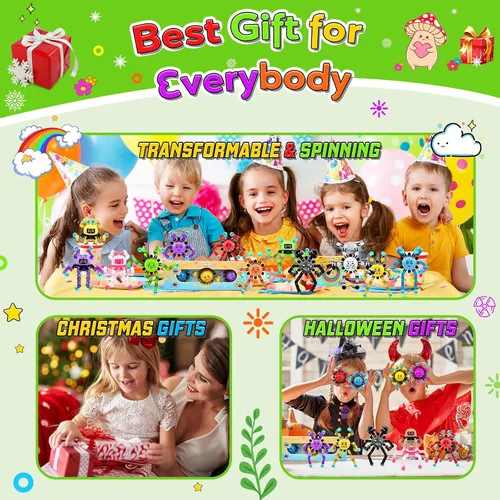 Vista 3 de 5 juguetes giratorios para niños y adultos, recuerdos de fiesta para niños, bolsas de golosinas a granel, juguete sensorial para aliviar el estrés