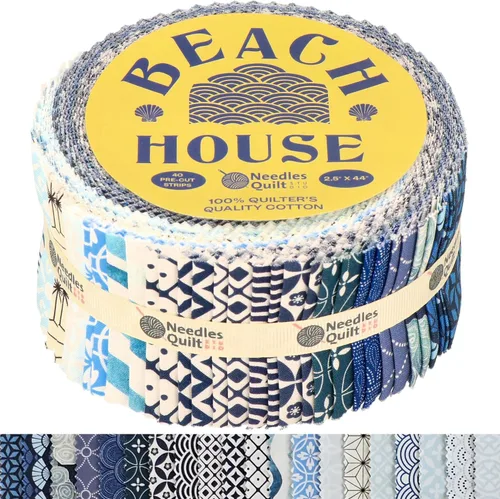 Vista 14 de Jelly Roll - 40 tiras de 2.5 x 44 pulgadas Paquetes de tiras de algodón – Tela acolchada perfecta para coser, proyectos de edredón precortados