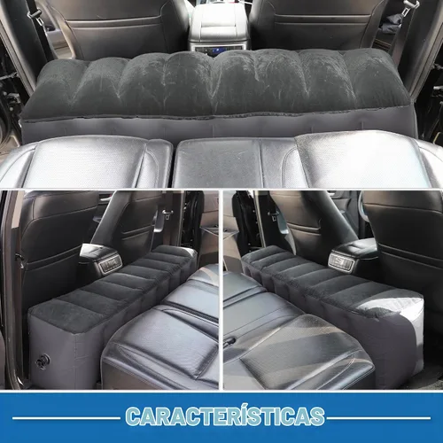 Vista 3 de Car Sleeping Mat Comfortable Rear Seat Air Bed Gap Pad for Napping Travel Gris
