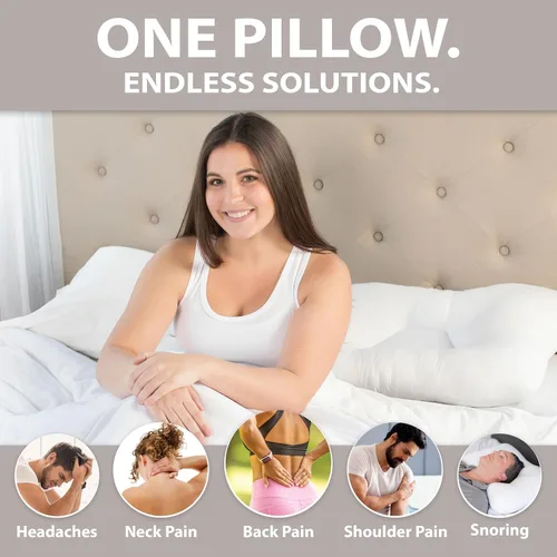 Vista 3 de Core Products Almohada Tri-Core tamaño mediano, firme y suave, paquete de cuidado del cuello