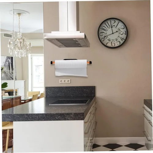 Vista 7 de Housoutil Práctico soporte de papel para colgar en la pared, estante de plástico para cocina, baño y sala de estar
