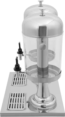 Vista 7 de Dispensador de bebidas de 4.22 galones con soporte y núcleo de hielo, recipiente comercial para bebidas frías con jarra de bebida de espita