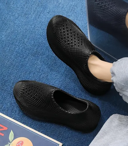 Vista 6 de Zapatos de chef de trabajo antideslizantes unisex para exteriores, soporte de arco para trabajo, puntera cerrada, zuecos de cocina, sandalias