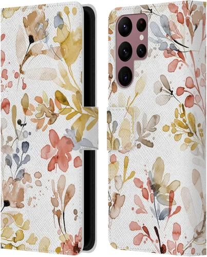 Vista 78 de Head Case Designs Officially Licensed Ninola Beige Wild Grasses Leather Wallet Case Compatible with Samsung Galaxy A07 4G