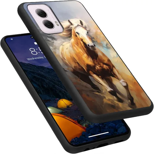 Vista 245 de Funda para Motorola Moto G Play 4G 2024, delgada y ligera, de silicona de TPU suave, color negro, ultrafina, para Motorola Moto G Play 4G 2024, Art