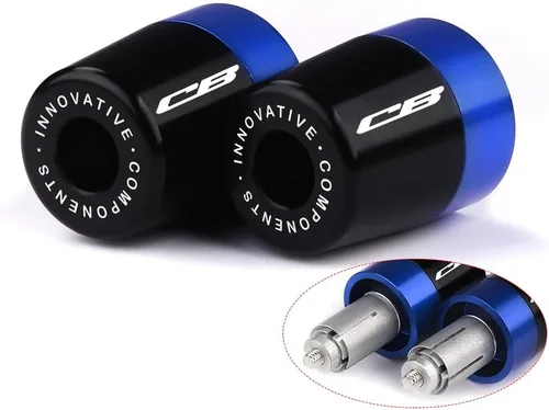 Vista 9 de Extremos de barra de manillar, empuñaduras de mano, tapas de enchufe compatibles con Honda CB 650R/1000R/650F Manillar de motocicleta Grip End cb