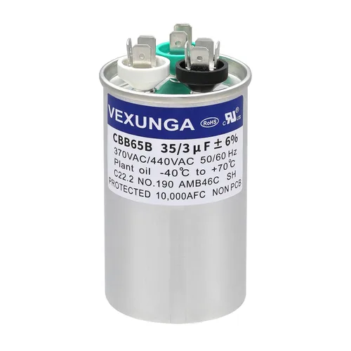 Vista 6 de VEXUNGA Capacitor Dual de Arranque Redondo A/C de 50/5 uF 50+5 MFD 370VAC o 440VAC CBB65 CBB65B Capacitores de Aire Acondicionado para Motor