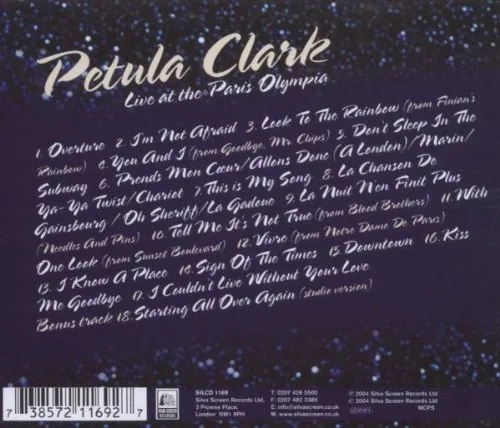 Vista 2 de Petula Clark Live At The Paris Olympia