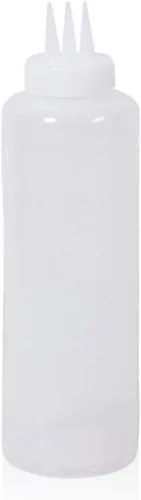 Vista 13 de GARASANI Botella exprimible de 5 agujeros para salsa de tomate y mayonesa con tapa transparente a prueba de fugas (12 oz - 11.8 fl oz)