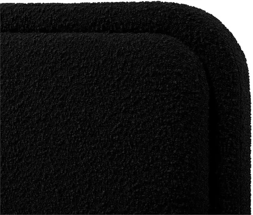 Vista 9 de Chloe - Cama de plataforma tapizada No requiere somier (borde negro, marco de cama queen)