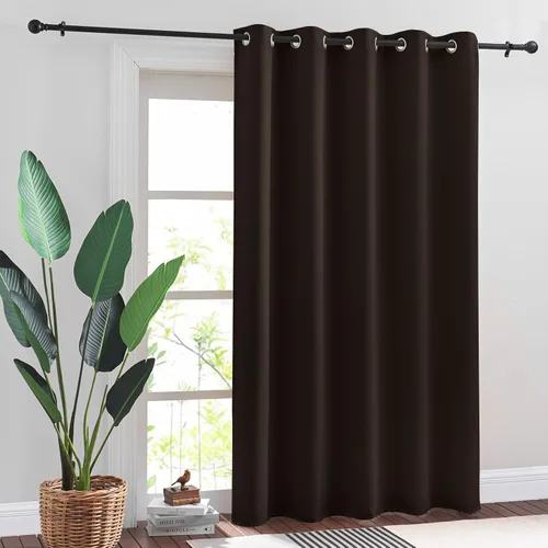 Vista 60 de RYB HOME Cortinas portátiles para puerta con privacidad, cortinas opacas y aislantes térmicas para dormitorio, armario, sala de estar, comedor, Beige