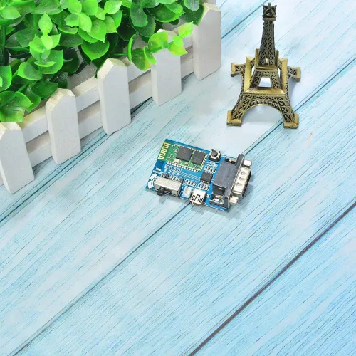 Vista 2 de Comimark 1 unids RS232 Bluetooth Serial Adaptador Comunicación Maestro-Esclavo Módulo 5V Mini USB