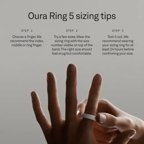 Vista 33 de Oura Ring 5 Smart Wearable - Negro - Talla 6 - Rastreador de fitness