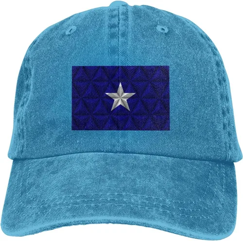 Vista 9 de LIFANGMI Bonnie Blue Flag with Polygon Effect Baseball Cap for Men Women Hats Adjustable Vintage Cowboy Hat Dad Caps