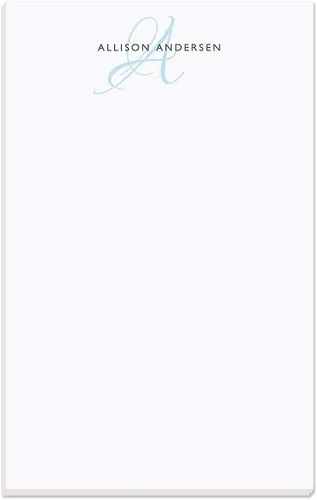 Vista 4 de Current Juego de 4 bloc de notas personalizado con inicial, juego de 4 blocs de 100 hojas, varios tamaños, ideal para listas de compras, listas