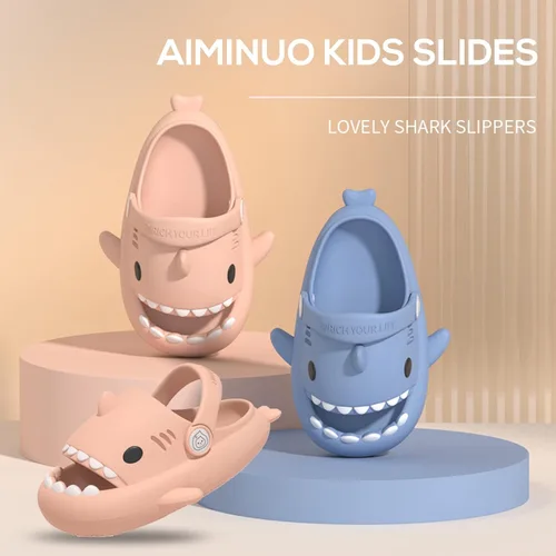 Vista 5 de AIMINUO Sandalias de verano para niños pequeños, sandalias antideslizantes para la ducha, playa, piscina, sandalias blancas para niños y niñas